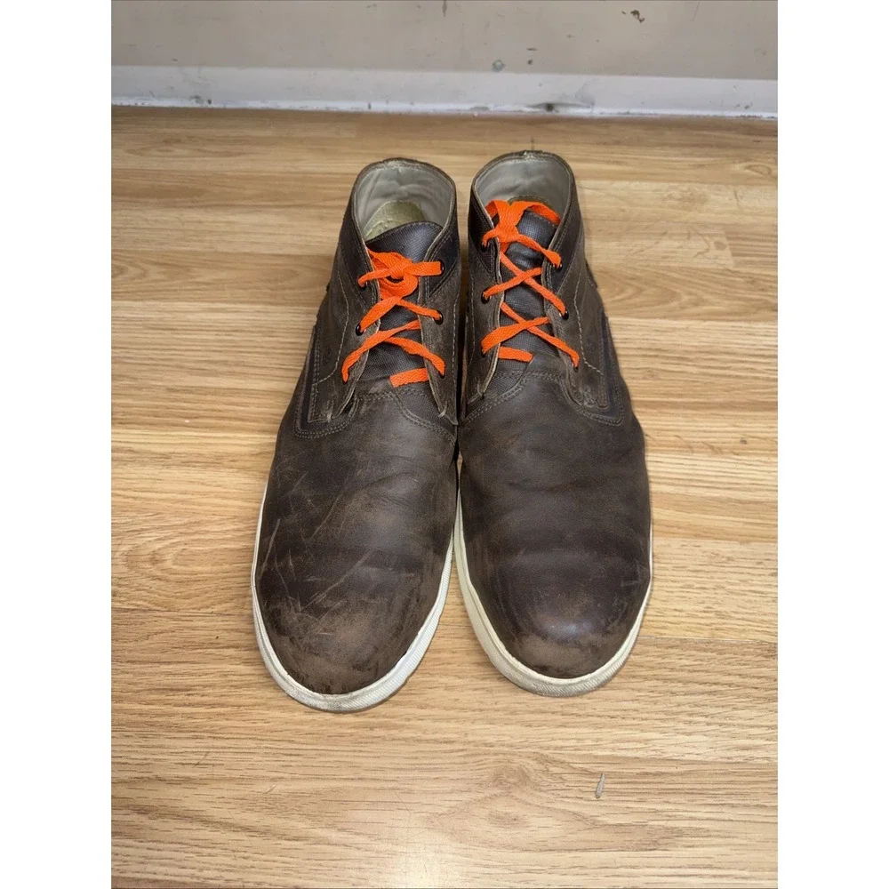 RED WING Cross Lite CHUKKA BOOT BROWN Sneaker Safety Toe Size 14D Slip Resistant